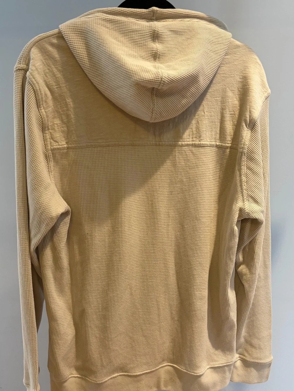 Hurley Cream Waffle-Knit Pullover Hoodie